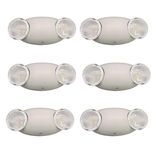 Amazon Basics 6-Pack UL-Certified LED Emergency Lights with Battery Backup
