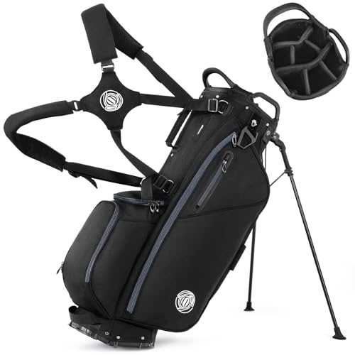 Golf Stand Bag 7-Way Full-Length Dividers for Men & Women - Black 7
