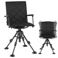 Swivel Hunting Chair with Padded Seat and 360° Rotation - Black