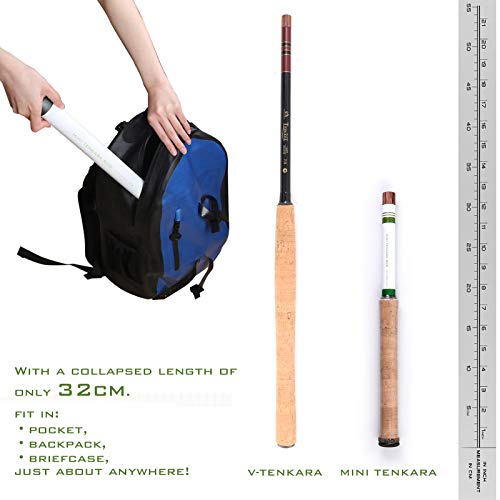 Maxcatch 12ft Tenkara Fly Fishing Rod Combo - 9'6" Ultra-Light Carbon Fiber