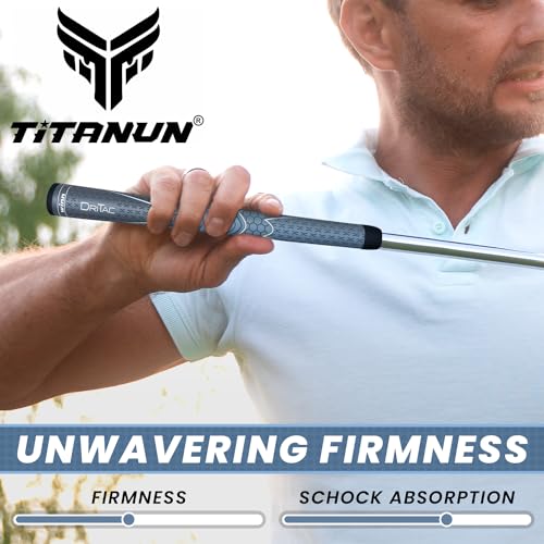 Oversized Golf Grip Non-Slip Cushioned Moisture-Wicking Shock Absorption - Dark Grey