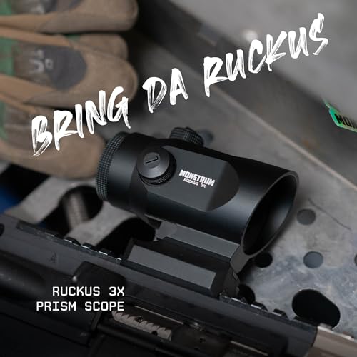 Monstrum Ruckus 3X Prism Scope with Shake Awake - DX1 Reticle