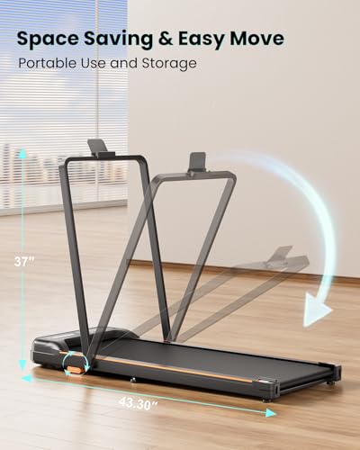 Abonow Light Black Walking Pad with Incline - Under Desk Treadmill for Home Office