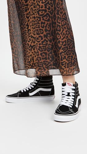 Vans Women's Sk8-Hi Tapered Stackform Sneakers - Black/Black/White, Size 8.5 Women / 7 Men