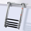 Marinexplore 4-Step Telescoping Boat Ladder for Pontoon & Outboards, Marine-Grade Stainless Steel