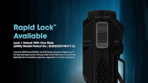 Nitecore EDC29 6500 Lumens Rechargeable Tactical Flashlight - Black