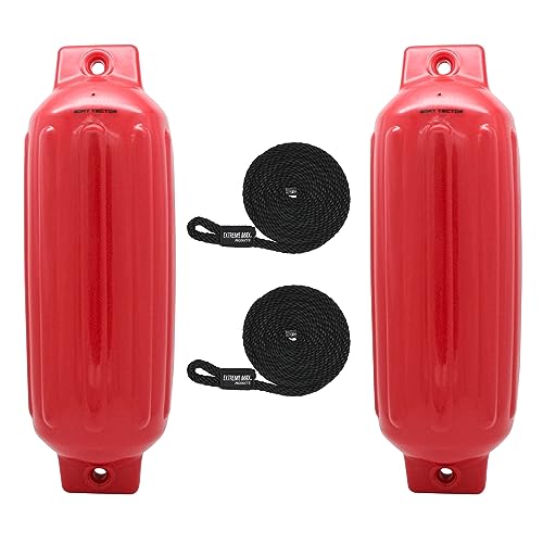 Extreme Max BoatTector Inflatable Fender 2-Pack - Red, 8.5" x 27"
