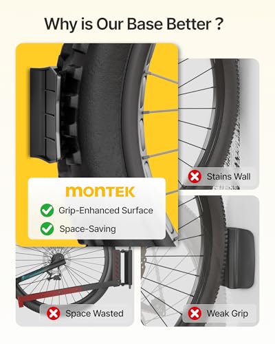 monTEK Swivel Bike Wall Mount for Fat Tire Bikes Up to 4.5 Inches Width - 3 Pack