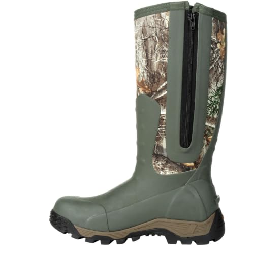 Rocky Men’s Sport Pro Insulated Hunting Boots Realtree Edge Side-Zip 1200g Waterproof