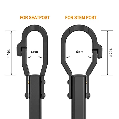 Bike Crossbar Adapter for Bike Rack 70lbs - 2 Pack Adjustable Top Tube