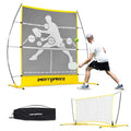 MerryMove Yellow 6FT Portable Pickleball Net & Rebounder Practice Set