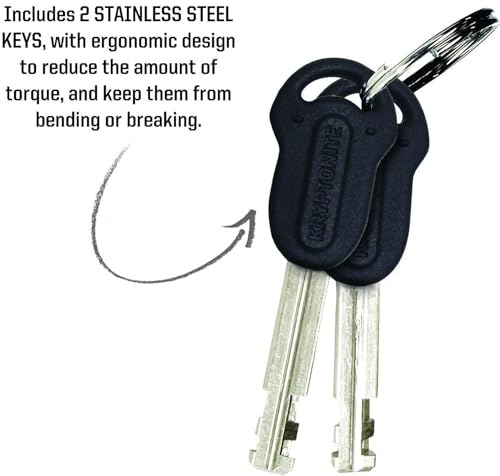 Heavy-Duty Bicycle U-Lock with 4ft Cable - Hardened Steel Security Lock