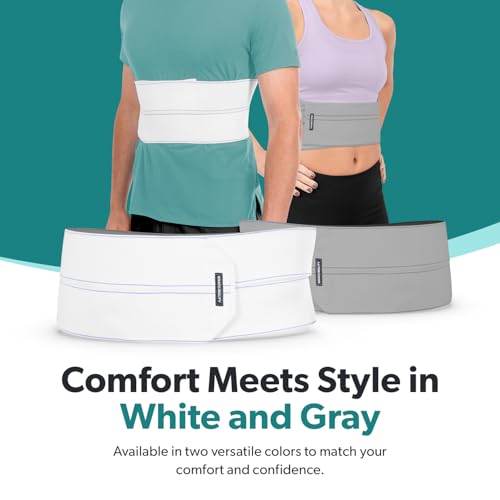 Broken Rib Brace for Women and Men - White Universal Female Rib Support