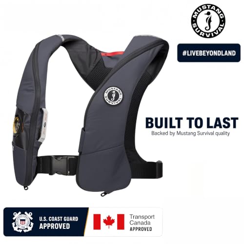 Mustang Survival Elite 120 Inflatable PFD Life Jacket - Admirial Gray USCG Approved