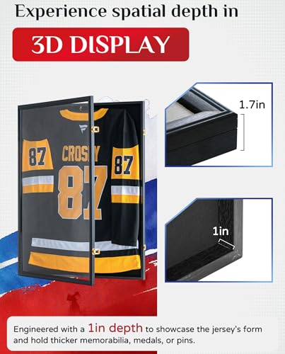 Walasis 28x36in Hockey Jersey Display Frame - Large Memorabilia Case, Model 1