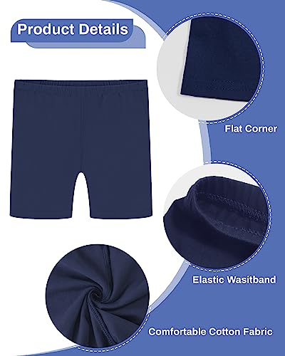 Girls Bike Shorts Kids Cartwheel Biker Shorts Under Dress Clothes Navy 12-14 Years