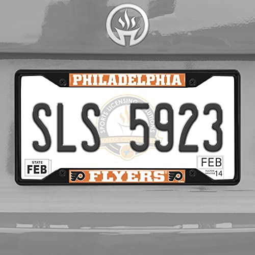 Philadelphia Flyers Metal License Plate Frame Black Finish - Team Logo