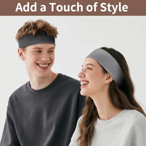 Panleding 12 Pack Women's Headbands - Deep Neutral, Elastic Workout Hair Bands