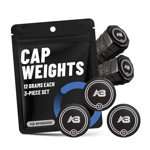 3-Piece Pickleball Paddle End Cap Weights Set - 12g Each, Counterbalance