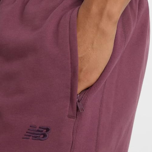 Men's French Terry Jogger Pants - Faded Plum Small - Comfortable Athletic Wear