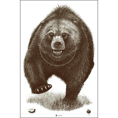 Alaska State Parks Bear Target 50 Pack - 23 x 35 Inches Brown Shooting Target