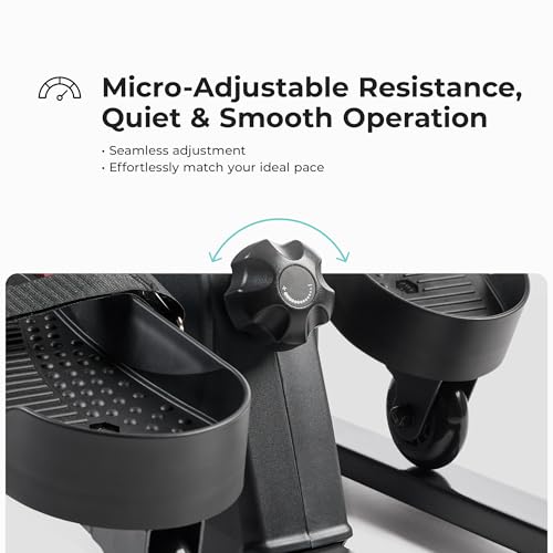Under Desk Pedal Elliptical Machine Leg Exerciser - Silent Low-Impact Cardio