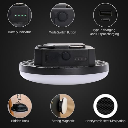 30W Pro Dimmable Camping Lantern with 3 Light Modes, Rechargeable LED