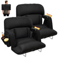 23-Inch Stadium Seat with Back Support, Foldable Bleacher Chair for Sports Events