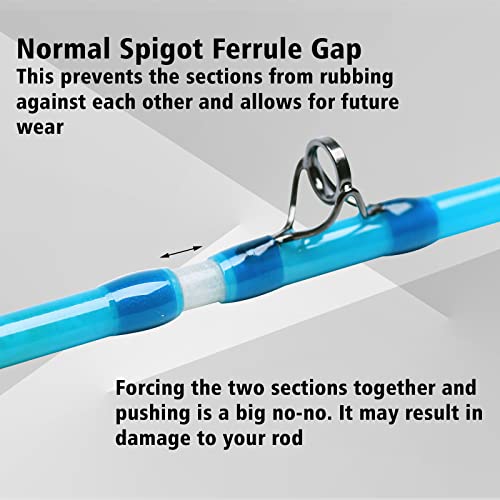 Transparent 7'0'' 3wt Fiberglass Fly Fishing Rod - MAXFLEX Technology, 3-Piece Travel Rod