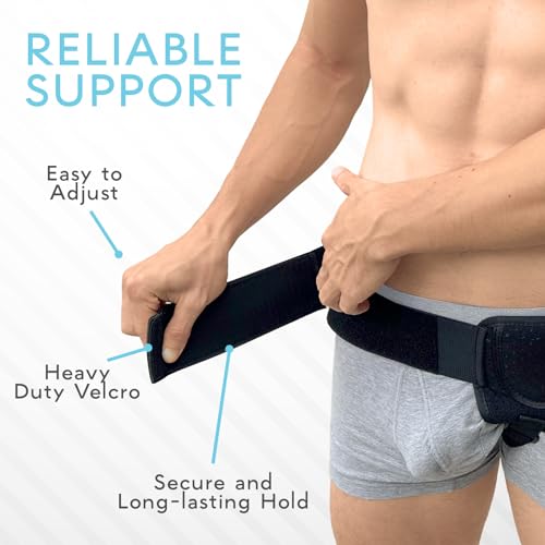 Men's Inguinal Hernia Support Belt - Groin, Left or Right Side Relief