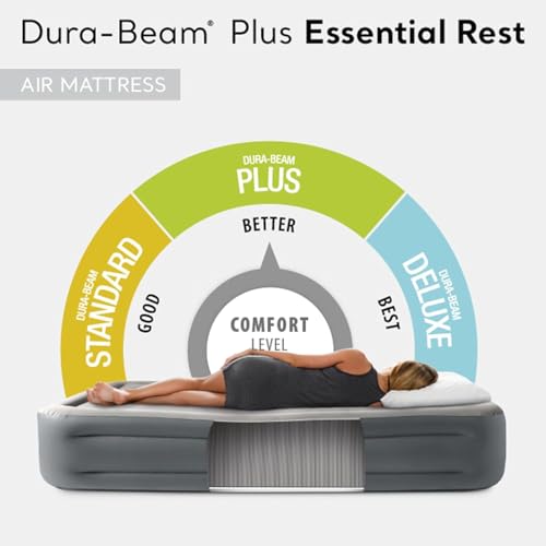 Intex Queen Dura-Beam Airbed with Internal Electric Pump, 18-Inch Height