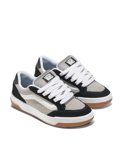 Vans Kids' Hylane Shoe | Puffy Y2K Skate Inspired Fashion Sneakers for Boys & Girls, Black/Drizzle, 5
