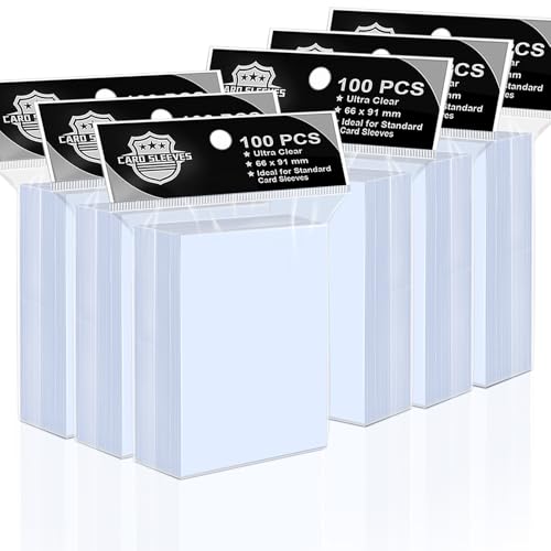 600 Clear Card Sleeves 66x91mm Premium Plastic Protectors for Trading Cards - Variation: 600 Clear / 66x91mm