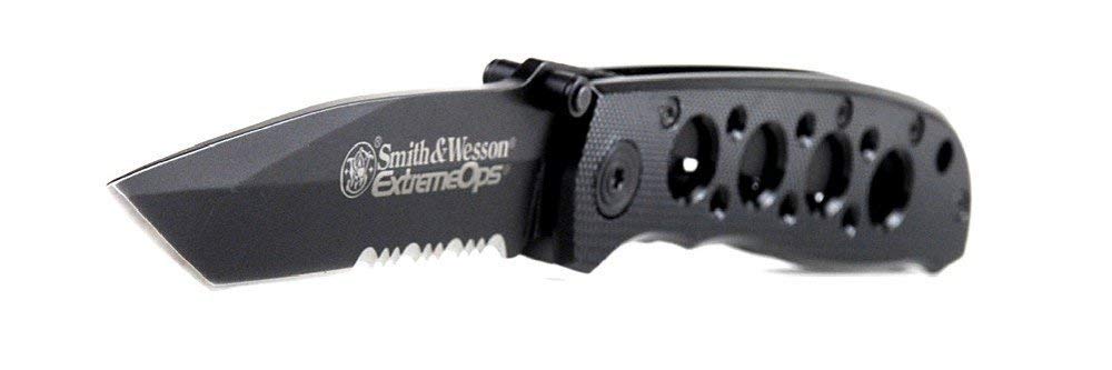 Smith & Wesson unisex adult Clam Smith Wesson Extreme Ops Tanto 40Ser 4 1In Clm, Black, One Size US