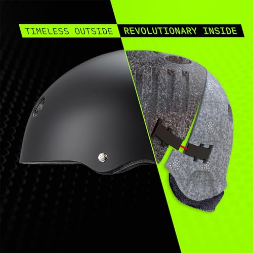 Triple Eight Deep Cover Helmet Gray Matte Small-Medium - Skate, BMX, Cycling, Roller Skating