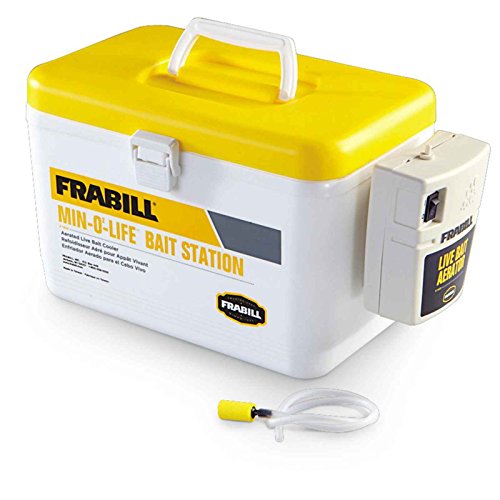 Frabill Bait Box with Aerator - 8-Quart Portable Fish Bait Container
