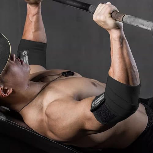 Elbow Wraps for Weightlifting 47 Inch Support & Compression - Black Variation