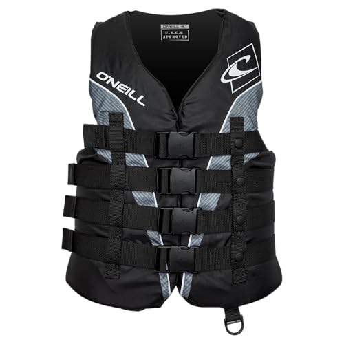 Men's Lightweight USCG Approved Life Vest - Black/Black/Smoke, 3XL