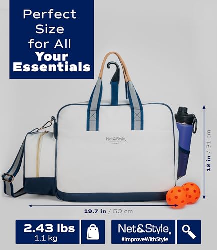 Pickleball Bag Women Large Capacity Tote with Shoe & Paddle Compartments