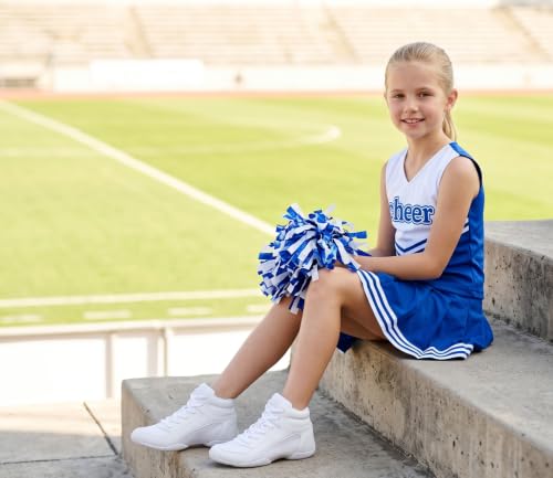 TUOTOM Girls White High Top Cheerleading Shoes - 3 Big Kid / White N302