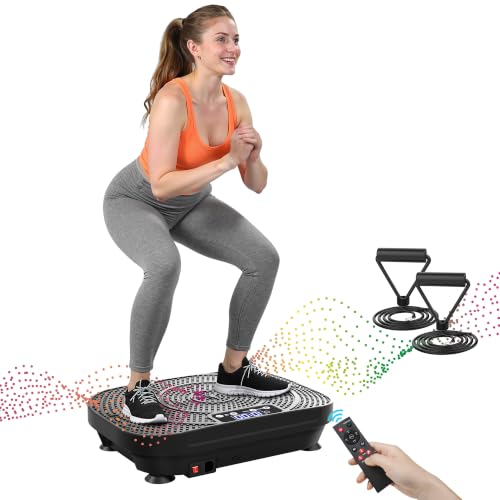 AXV BasicBlack Vibration Plate Exercise Machine Full Body Shaker for Weight Loss & Fitness