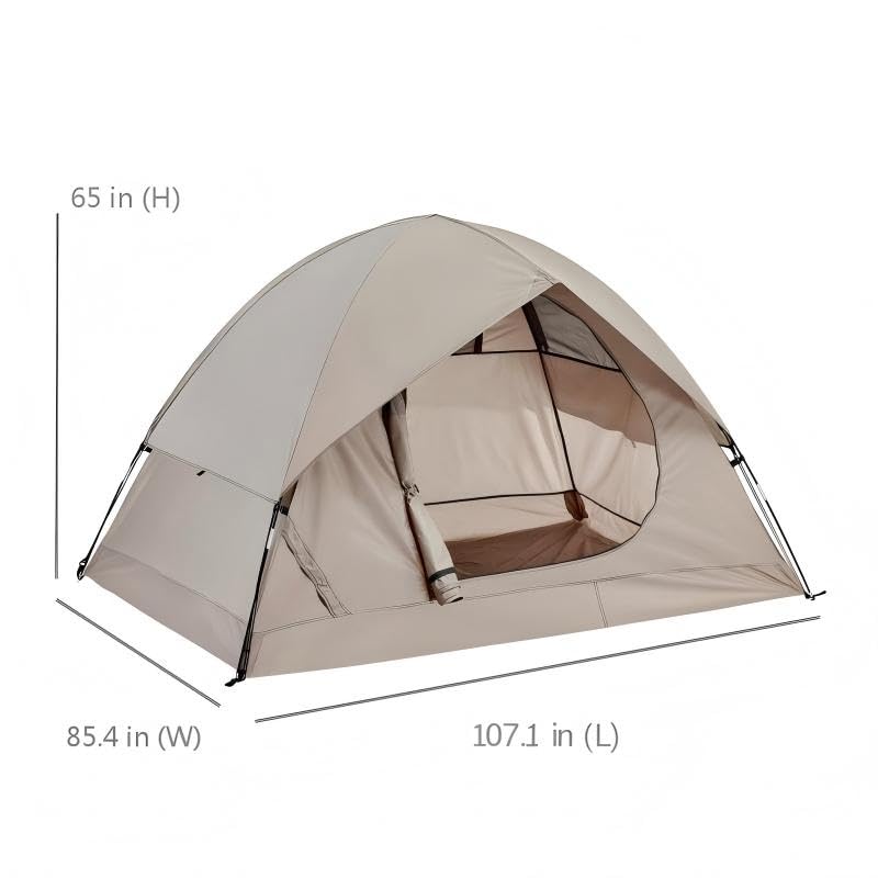 Space Blue 4-Person Waterproof Camping Tent with Rain Fly – Spacious & Quick Setup
