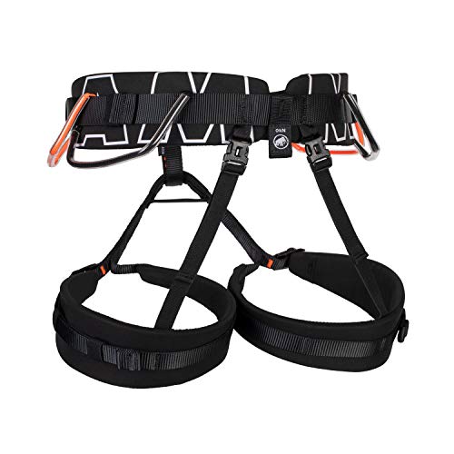 Climbing Harness with Adjustable Slide-Bloc Buckles - Medium to X-Large, Black