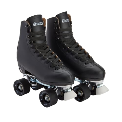 Chicago Quad Roller Skates for Women & Men - Black, Size 14/13, Leather High-Top, Outdoor Indoor Use