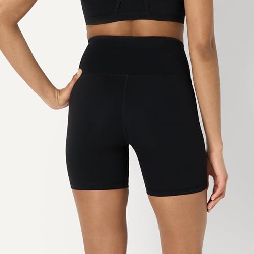 Women's Active FormFlex 7-Inch High Waist Yoga Biker Shorts - Black, Large, 5-Inch Inseam