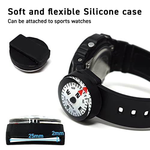 Polaris Waterproof Micro Compass Watchband Model - EDC Navigation Tool