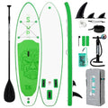 FunWater Inflatable 10'6 Green Tiki Stand Up Paddle Board with Accessories