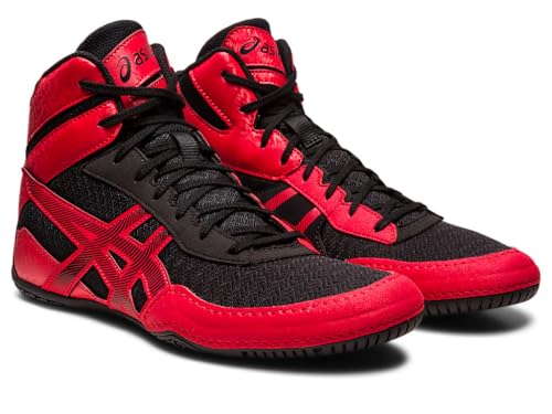 ASICS Men's MATCONTROL 3 Wrestling Shoes - Black/Classic Red, Size 10
