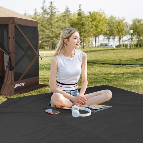 MasterCanopy 12x12 Hexagonal Tent Footprint with Storage Bag Black