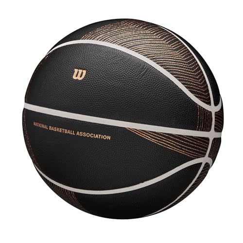Wilson NBA Champagne Series Basketball - Black/Brown, Size 7, 29.5"